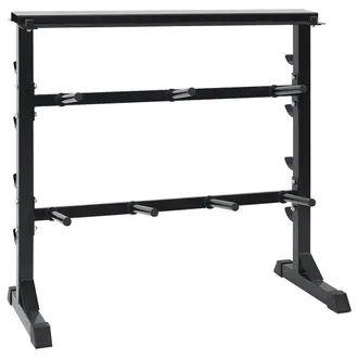 vidaXL Vidaxl Ripiano Per Manubri Nero 99 X 45 X 95,5 Cm