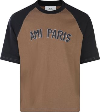 Ami T-Shirts And Polos Brown/Black-Uomo