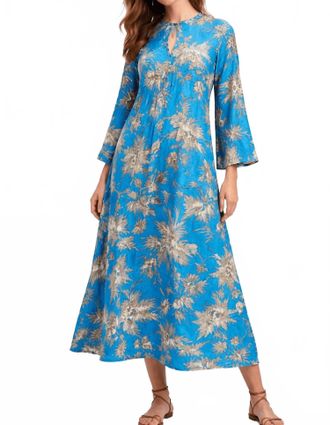 Guadalupe Design Nora Tassel Dress In Aqua