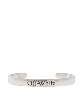 Off-white Armband met gegraveerd logo - Zilver