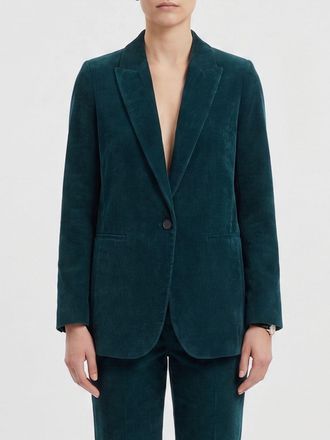 Forte_Forte Blazer monopetto in velluto a coste con rever a lancia