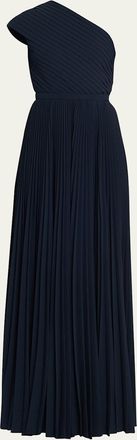 Michael Kors Pleated One-Shoulder Gown