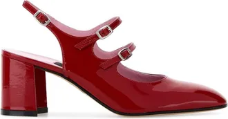 Carel Red Leather Banana Pumps