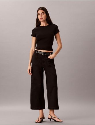 Calvin Klein Jeans Calvin Klein Womens Stretch Twill Marcy Pants - Black - 10