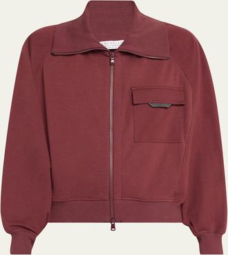 Brunello Cucinelli Light Fleece Cardigan Sweatshirt