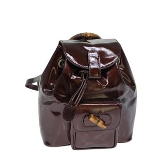 Gucci Pre-owned Backpacks, female, Brown, Size: ONE SIZE Pre-owned Fabric Backpack