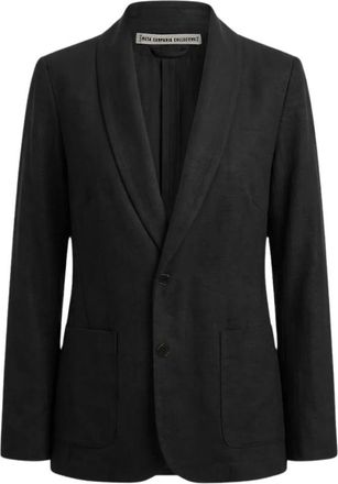 Meta Campania Collective Jassen, Dames, Zwart, M, Linnen, Udo Unlined Notch Lapel Jas
