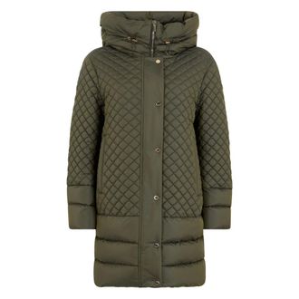 Moorer Leonie Padded Jacket - Dames - Mantels - Groen - Maat: XS Leer