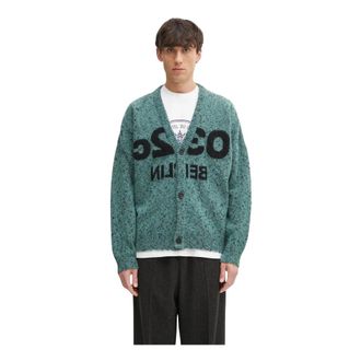 032c Selfie Cardigan - - Knitwear - Uomo - Verde - L