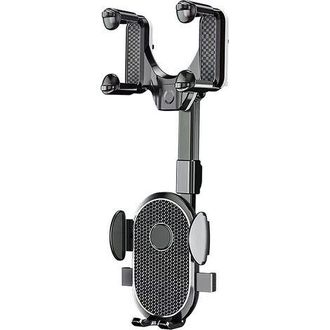 OEM Soporte Para Tel&eacute;fono De Coche, Abs/poliuretano, Montaje En Espejo Retrovisor, 360&deg;, Negro