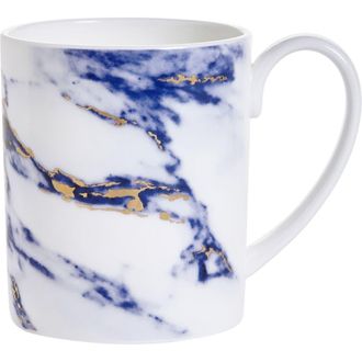 Prouna Marble Azure Cylinder Mug in White at Nordstrom