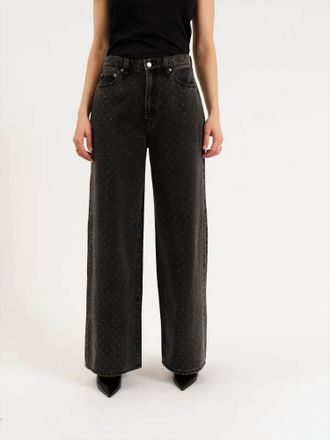 Daze Wanderer High Rise Wide Leg Jeans In Black