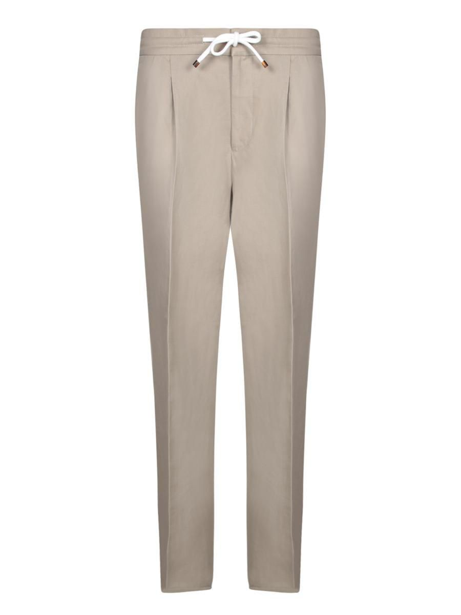 パンツ BRUNELLO CUCINELLI Linen cotton trousers Beige ML145P8833 brunello cucinelli pants cotton linen beige size I 42 D 36 F