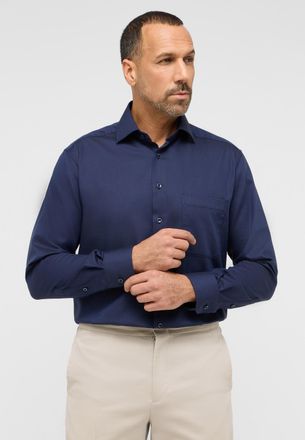 Eterna Langarmhemd ETERNA COMFORT FIT, Herren, Gr. 41, Normalgr&ouml;ssen, blau (navy), 100% Baumwolle, normal, Manschette, Hemden Langarmhemd, NON IRON (b&uuml;gelfre