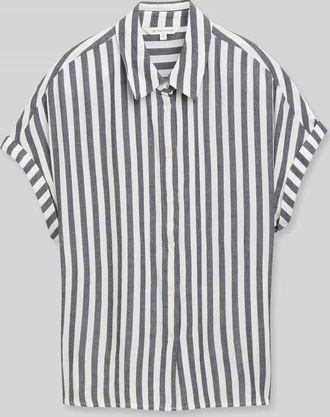 Tom Tailor Regular Fit Bluse aus reiner Viskose in Marine, Gr&ouml;&szlig;e 34