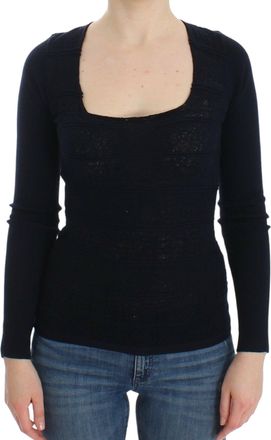 Ermanno Scervino Knitted Wool Stretch Sweater Womens Top