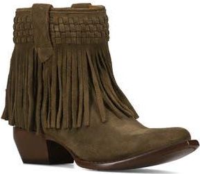 Frye Sacha Fringe Bootie in Moss at Nordstrom Rack, Size 6.5