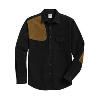 Brooks Brothers Regular Fit Corduroy Overhemd met Ainsley Kraag - Heren - Casual Overhemden - Zwart - S - Katoen - Overhemden