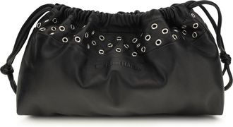 Pierre Hardy Womens Double Clutch Lambskin Black Shoulder Bags