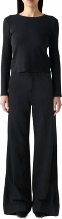 Amo Frida Wide Leg Trouser In Black