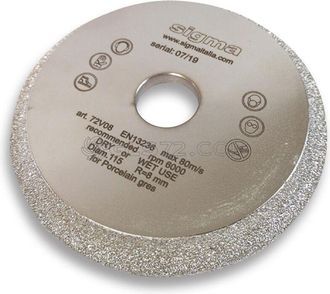 Sigma Muela Profesional 72v10s &Oslash; 115 Mm Ray 10 Para Sigma Jolly Edge 37a1d 37a1pd