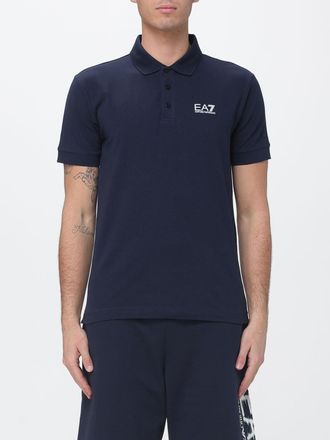 Emporio Armani Polo in cotone con logo EA7