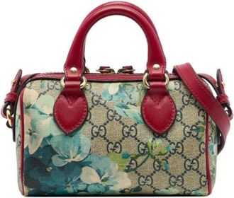 Gucci Pre-owned Boston Bag - Dames - Vintage Handtas - Beige - ONE Size - Leer - Vintage