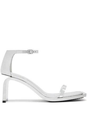 Courr&egrave;ges Stream Mirror sandals - women - Polyurethane/Polyester/Polyurethane/Polyurethane - 39 - Silver