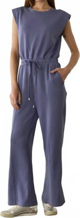 Skies Are Blue Clothing Brushed Modal Jumpsuit In Blue