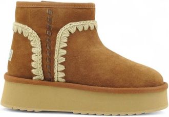 Mou Ankle Boot - Dames - Winterlaarzen - Bruin - 38 EU - Leer - Schoenen
