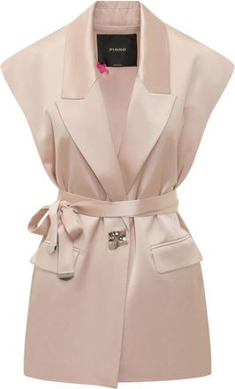 Pinko Melanzana Blazer - Dames - Gillet - Roze - M - Polyester - Kostuums