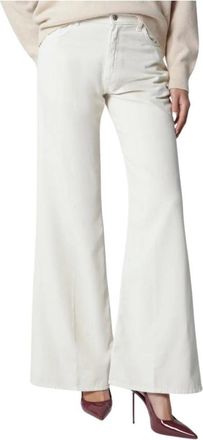 Haikure Jeans, Dames, Wit, W25, Katoen, Clara Velvet Pier Jeans