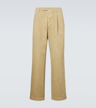 Auralee Distressed cotton chinos