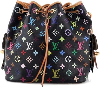 Louis Vuitton Petit Noe Handbag Monogram Multicolor bucket bag - Zwart