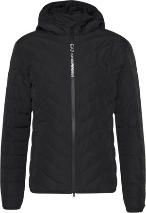 Emporio Armani Hooded Jacket - Heren - Winterjassen - Zwart - M - Polyester - Jassen