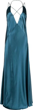 Michelle Mason cut-out detail gown dress - women - Silk - 2 - Green