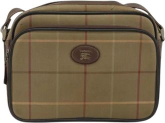 Burberry Pre-owned Leather Schoudertas - Dames - Vintage Schoudertas - Beige - ONE Size - Leer - Vintage