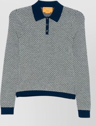 Guest In Residence cashmere waffle-knit polo jumper