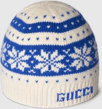 Gucci Kids - Wool Hat With Logo, Size L, White, Wool