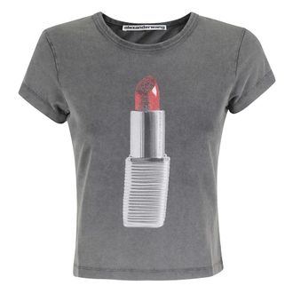 Alexander Wang Alexander Wang, T-Shirts, female, Black, Size: XS Cropped T-Shirt