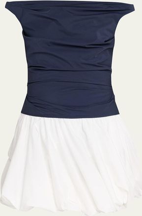 SIMKHAI Salina Cotton Bubble Mini Dress