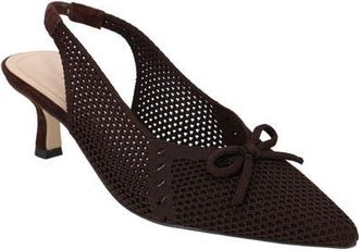 Pelle Moda Beliz Slingback Pointed Toe Kitten Heel Pump in Chocolate at Nordstrom, Size 5.5