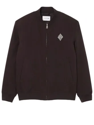 Lacoste Refined Waterproof Bomber Jacket With Technical Details