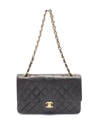Chanel 1997-1999 Classic leren Double Flap medium schoudertas - Zwart
