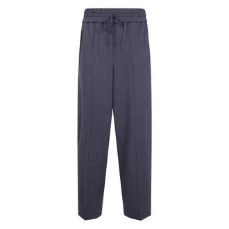 Ami Pantalones de lana con cintura el&aacute;stica - Trousers - Hombre - Gris - XS