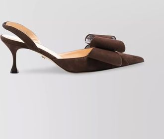 Mach & Mach le cadeau kitten heel slingback pumps