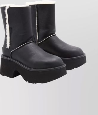 UGG stylish platform ankle boots with round toe