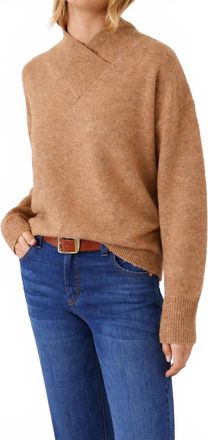 Karen Kane Shawl Collar Sweater In Camel