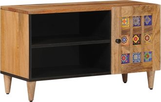 vidaXL Mueble De Tv Natural 80 X 33 X 46 Cm Madera De Mango Maciza Vidaxl