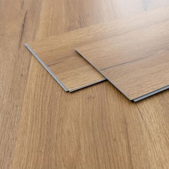 ML Design Ml-design Suelo Vinilico Pvc Con Sistema De Encaje Click, 21 Lamas De Vinilo, Aspecto De Madera Roble R&uacute;stico Marr&oacute;n, Parquet Antideslizante, Impermea